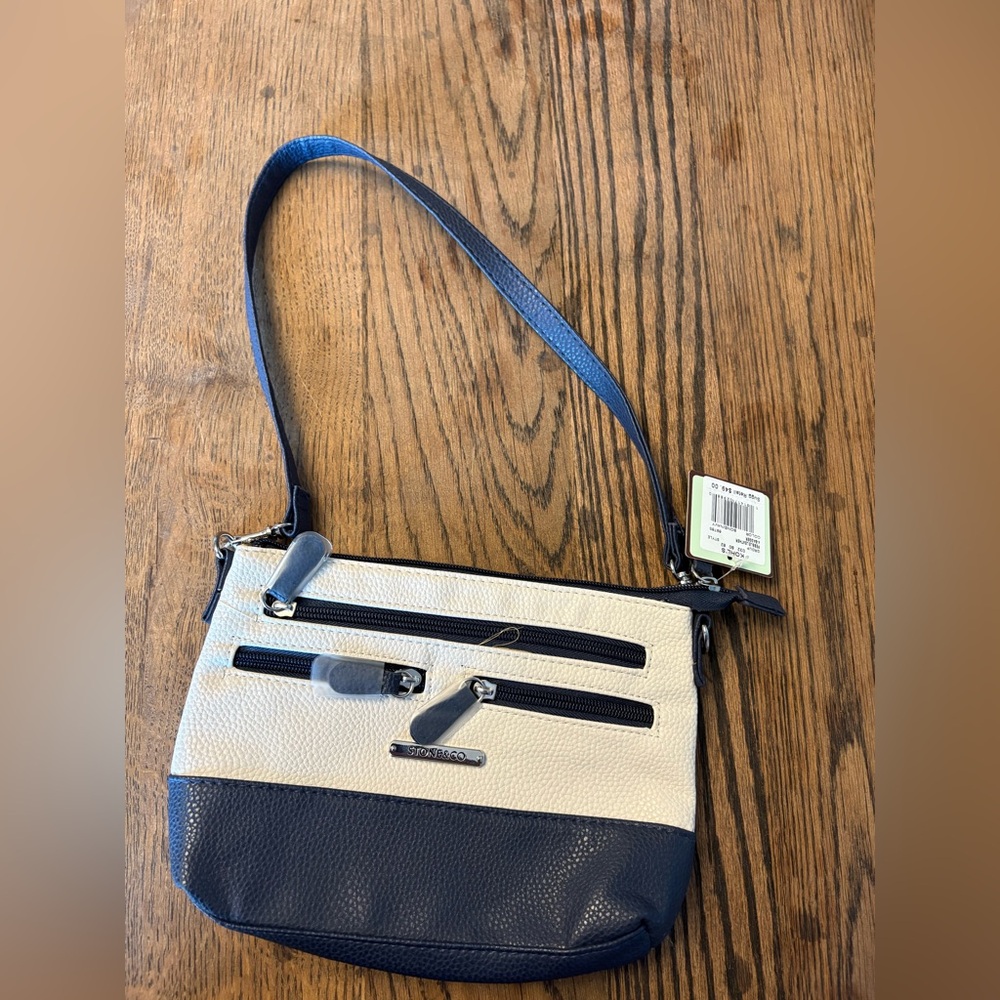 Stone & Co. Blue and White Crossbody Bag